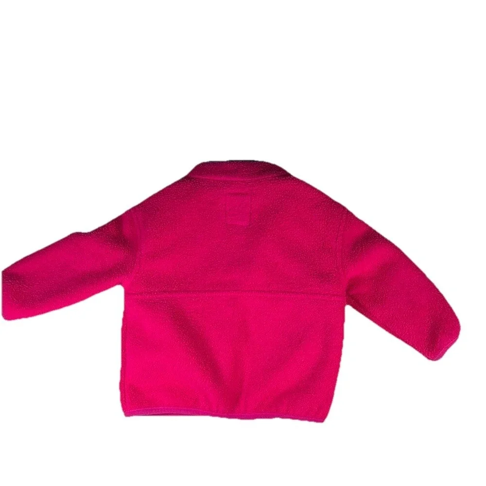 baby Gap Arctic Fleece Jacket Hot Pink Purple Full Zip Girls Size‎ 6-12 Months
